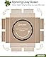 ALL4JIG 2000 Teile rotierendes Puzzlebrett mit Schubladen und Abdeckung, tragbarer Puzzle-Tisch für Erwachsene, tragbar, Lazy Susan Spinning Puzzlebretter