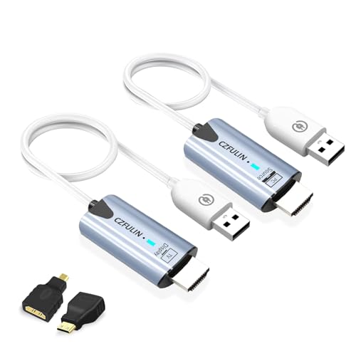 Transmisor y receptor HDMI inalámbrico, 50 m Plug & Play Portable 2,4 G/5 G 1080P Wireless HDMI Extender Kit for Desktop,PC,TV Box, PS5/4 to TV/Monitor/Projector