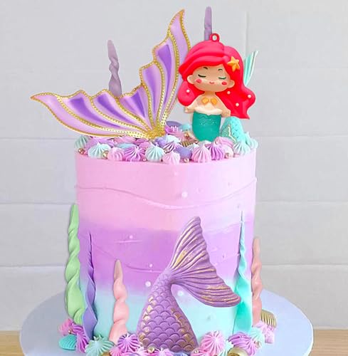 cola de sirena decoracion de tarta bajo el mar concha de mar decoracion de tarta mermaid party supplies for baby shower birthday bridal shower wedding party