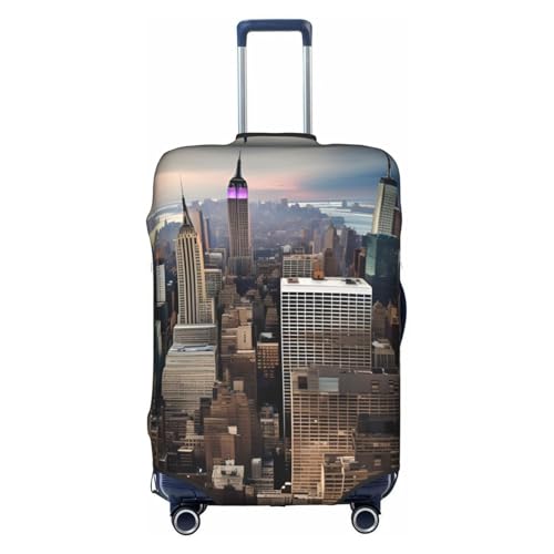 New York Fashion City Print Personalized Travel Luggage Cover With Zipper, Elastic Luggage Cover,For Daily Use