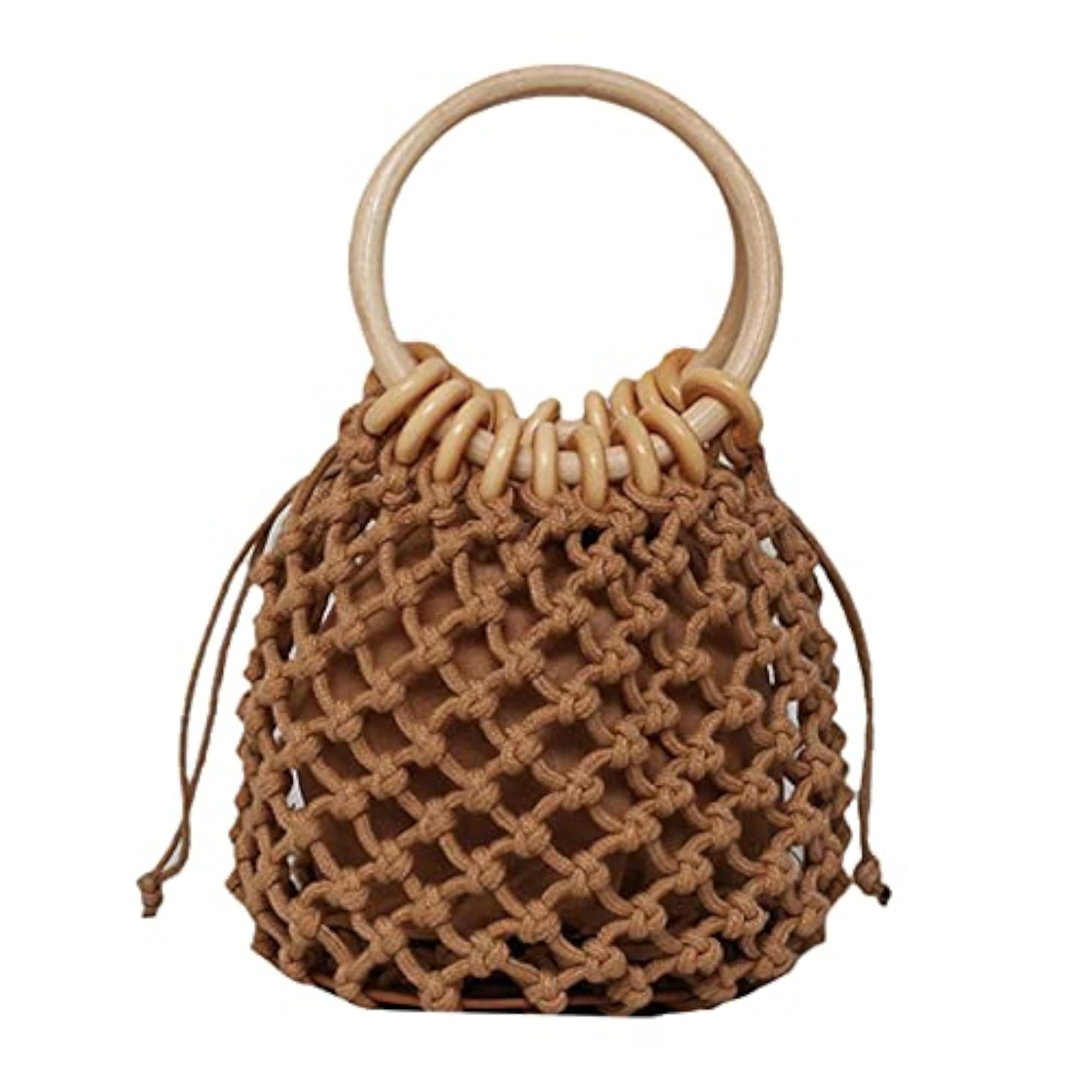Handcrafted Mini Girls Woven Basket Tote Handbag