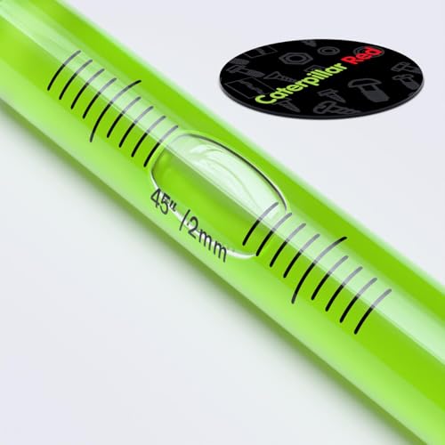 Caterpillar Red Wasserwaage, Glaslibelle, Röhrenlibelle, Grün, 70 x 11 mm