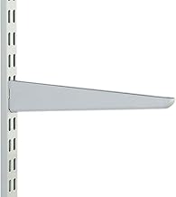 IMPEX Heavy Duty Double Slotted Channel and White Shelf Bracket | 6 Inch | Adjustable Multipurpose Shelf mounting Bracket, Knife Shelf Bracket for Home Kitchen Shop