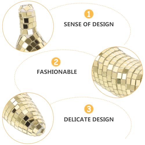 Image of VOSAREA Disco Ball Banana Decor Reflective Fruit Banana Hanging Disco Ball Ornament Mirror Pendants Dj Stage Lighting for Bachelor Party Favor Golden