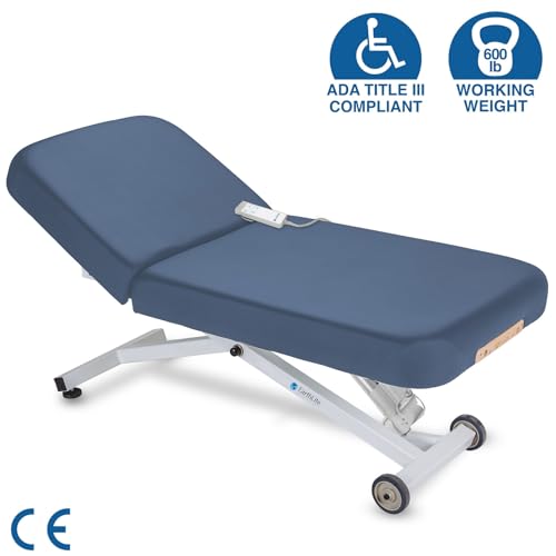 Image of EarthLite Ellora Electric Lift Massage Table with Electric Tilt, Made in USA, 32 inch x 73 inch, Mystic Blue