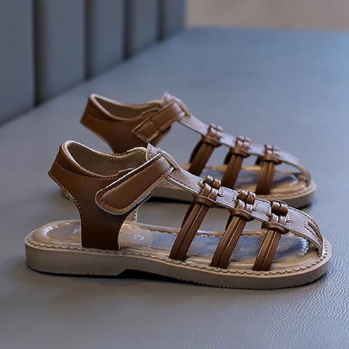 Girls Gladiator Rome Sandals For Toddler Big Kids Adjustable Strap Cute Summer Flat Strappy Sandals With Side Zipper2