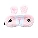 Produktbild monbedos Eye Maske Cartoon Kaninchen Flanell Schlafmaske mit abnehmbarer wiederverwendbar Ice Pack Travel Augenbinde Schatten Cover für Schlafsack Frauen