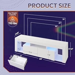 Wlive63inchtvstandledentertainmentcenterfor60to70inchtvmoderntvconsolewith2drawerstvstandsforlivingroomwhite Urban Country Home Decor Wlive 63 inch tv stand led entertainment center for 60 to 70 inch tv modern tv console with 2 drawers tv stands for living room white urban country home decor