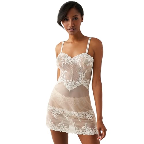 Wacoal Women's Embrace Lace Chemise - 814191,Nude/Ivory,X-Large