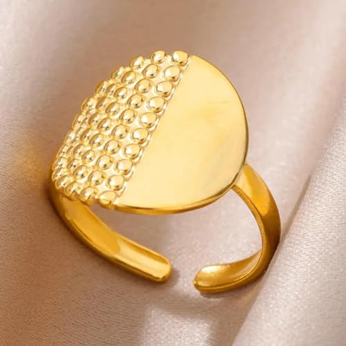 Bijoux de mariage bague ajustable dorée pour fête
