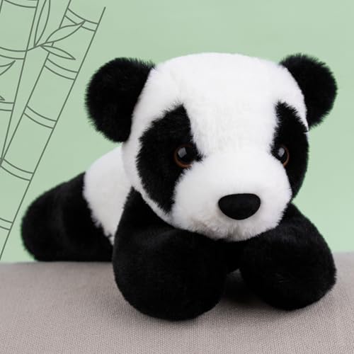 Image of Mirada Floppy Panda Soft Toy - Black & White Plush Stuffed Animal for Kids & Girls 21cm