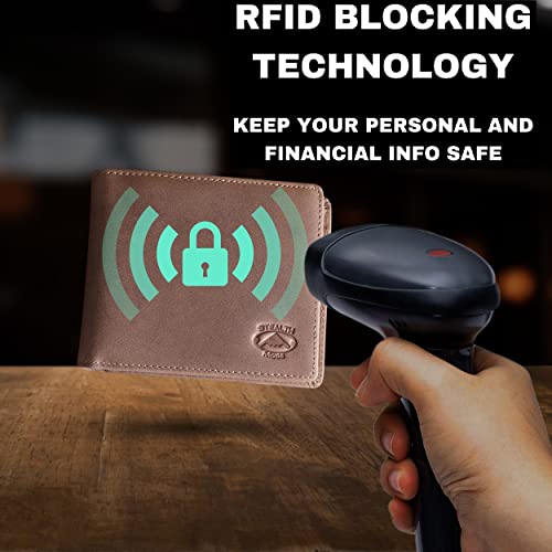 Image of Stealth Mode Leather Bifold Wallet for Men With ID Window and RFID Blocking