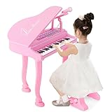 🎵【Piano polyvalent :】Ce piano enfants multifonctionnel comprend 37 touches noires et blanches, 22 morceaux de démonstration, 4 styles de musique, 8 effets de percussion, 4 instruments de musique pour créer un plaisir sans fin.