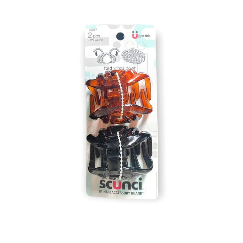 Scunci Hair Clip, Wingless 2 Ea