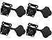 Guyker Bass Machine Heads (4 for Right) – 1:21 Ratio Open Gear Tuning Key Pegs Tuners Replacement for Electric Jazz Bass or Precision Instruments (MB3101, Black)