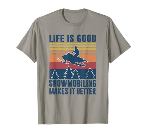 Gifts for snowmobilists Men Snowmobiling T-Shirt