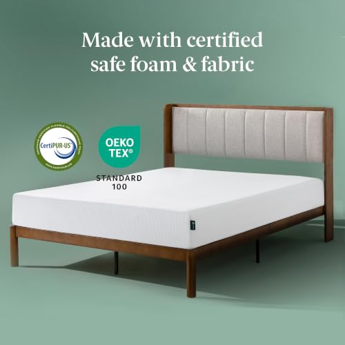 Image of Zinus 6 Inch Green Tea Cooling Memory Foam Mattress [New Version], Short Queen, Fiberglass Free, Medium Firmness, Cooling Gel Foam, Certified Safe Foams & Fabric, Mattress in A Box