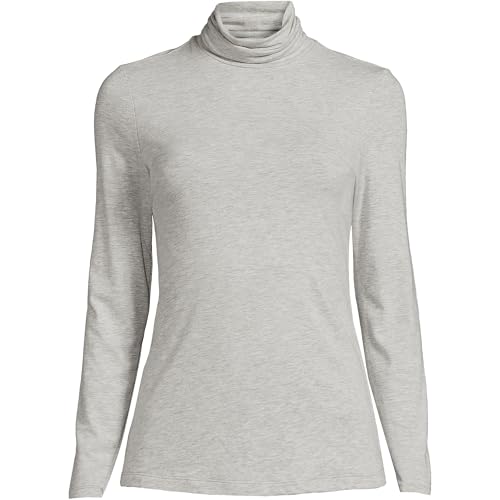 Image of Lands' End Lightweight Jersey Long Sleeve Turtleneck