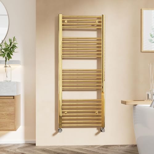 Accesorio de baño versátil con Acabado Dorado y diseño Moderno y Recto de 1200 x 500 mm. Solución de calefacción de Lujo para el hogar.