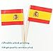 JBCD Spain Toothpick Flag Spanish Mini Small Cupcake Topper Flags, 100pcs