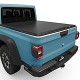 AUTOSAVER88 Soft Tri-fold Truck Bed Tonneau Cover Compatible with Jeep Gladiator JT 2020 2021 2022 2023 2024 2025 2026 5 ft Bed with Trail Rail System