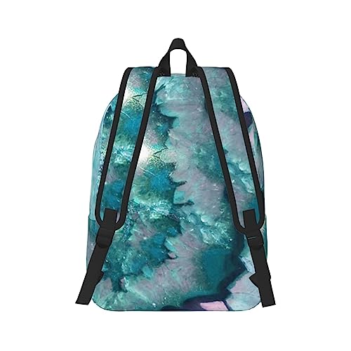Sac à dos ordinateur portable imprimé agate bleu sarcelle anti-rayures S - 3