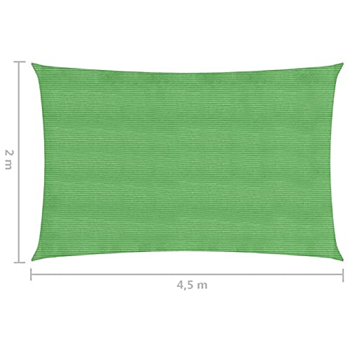 Toldo vela de sombra impermeable Rantry verde claro 160g m² terraza 2x4,5m 7