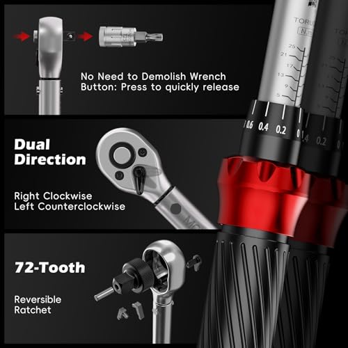 MOVECRAB 15-Piece Bike Torque Wrench Kit