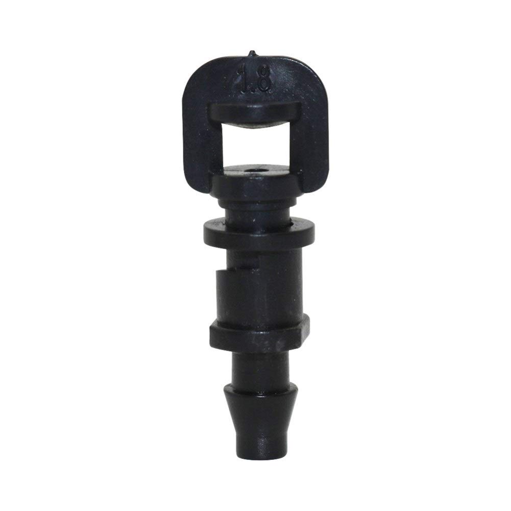 Rociadores de riego de jardín G refractiva por microaspersión invernadero riego de frutas nebulización de riego Microjet nebulización Boquilla de púas conector 500 PC (Color : Black)
