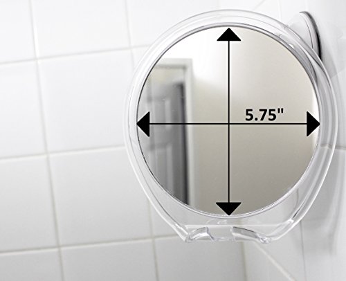 Jiben Fogless Shower Mirror With Power Locking Suction Cup, Built-In Razor Hook And 360 Degree Rotating Adjustable Arm, Personal Fog Free Bathroom Shaving Mirror (Clear) #TOP6