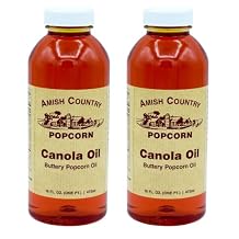 Amish Country Popcorn | 2-16 oz Jars - Butter Flavored Canola Oil | Old Fashioned, Non-GMO and Gluten Free 2-16 oz Jars