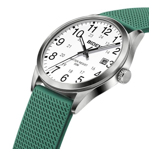 Image of LN LENQIN Mens Watches Analog Quartz Sports Unisex 30M Waterproof Nurse Watch for Men Women Medical Professionals Military Time with Second Hand Glowing Easy to Read Dial