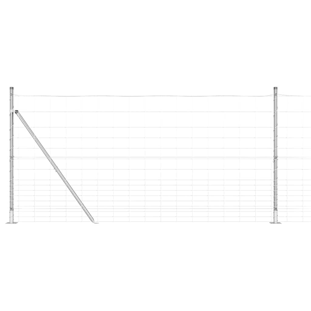 Fence Post Galvanized 25 x 1.2 m Steel Outdoor Fence Panel Heavy Duty Garden Boundary Barrier Corrosion Resistant Modern Rectangular Post for Landscaping Patio Terrace Security 250x120cm