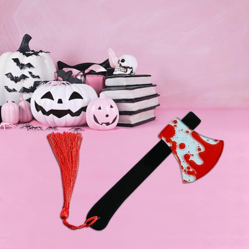 Marqueur de livre avec pompons, cadeau d'Halloween pour ami - 6
