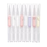 Anself 8Pcs Nail Cuticle Revitalize Oil Pen Flavors Cuticle Revitalize Oil Pen Mix Taste Nail Art Treatment Kit Set