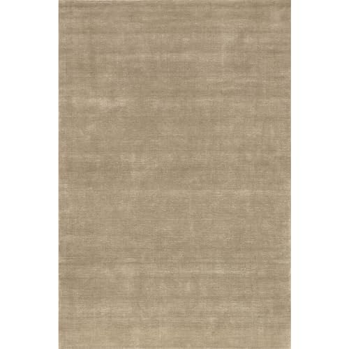 Image of Nuloom Speckled Fawn Solid Flatweave Wool Area Rug, 9' x 12' | Nuloom Speckled Solid 9' x 12' Wool Area Rug for Living Room Bedroom Dining Room, Fawn