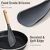 3 PACK Cooking Spatula Spoon for Nonstick Cookware, Multifunction Spoonula Great for Cooking, Serving, Baking, Mixing, Stirring, Scoop, Scrape - Sturdy BPA-Free Heat Resistant Silicone & Wood Handle #5
