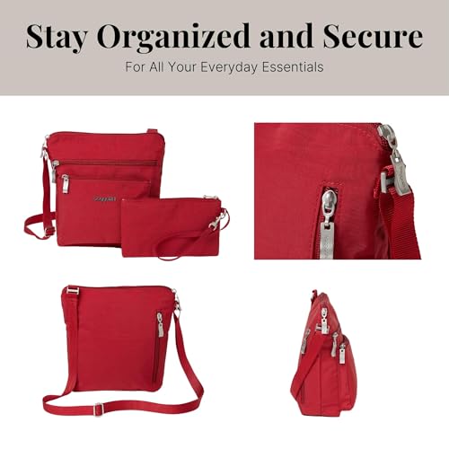 Image of Baggallini Pocket Crossbody Bags for Women 8x8 Small Lightweight Durable Water-resistant Travel Purse W /Rfid