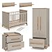 VitaliSpa Kinderzimmer-Set Malia, Babyzimmermöbel, Cashmere-Eiche, 5 Teile