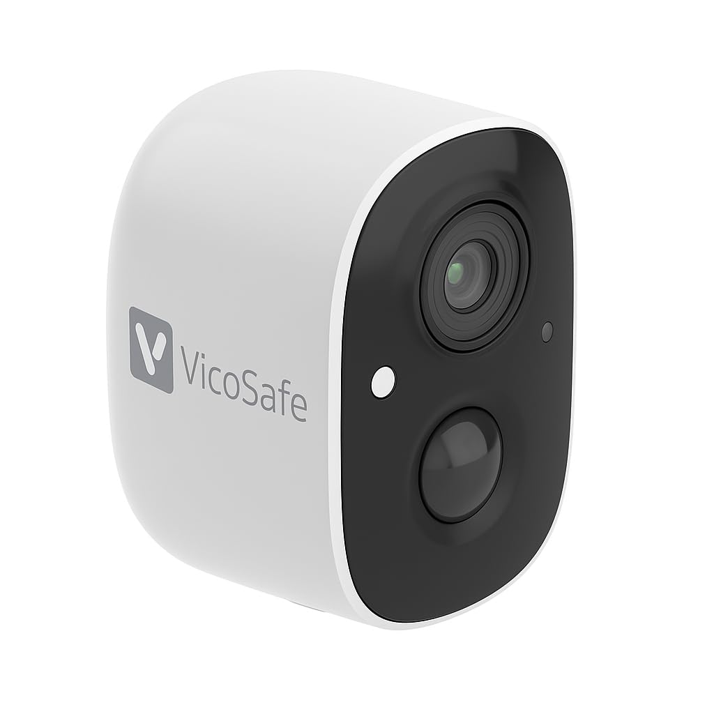 VicoHome CG6 Bezprzewodowa kamera zewnętrzna do monitoringu kolorowa noktowizja 2K wykrywanie ruchu AI 2-way audio, WiFi bateria odporność na warunki atmosferyczne IP65 reflektor alarm chmura/karta SD
