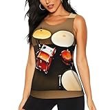 Volldruck-Design: Mit auffälligen Allover-Prints verleihen diese trendigen Damen-Tanktops mit Schlagzeug-Set-Standarddruck Ihrer Activewear-Kollektion einen modischen Touch und halten Sie bei jeder Aktivität stilvoll.