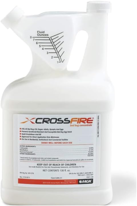 MGK Crossfire® Bed Bug Concentrate | Kills Pyrethroid-Resistant Bed Bug Strains | 130 oz | Non-Staining