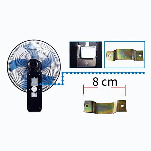 Image of Fan Wall Mount Bracket (Pack of 2) FC - 0002 for Wall Fan clamp - Brackets + Screws + Plugs + Plate Washer