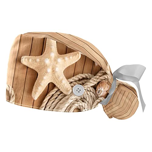 Chapeaux de travail anti-sueur casquettes bouffantes étoile de mer JDEZ