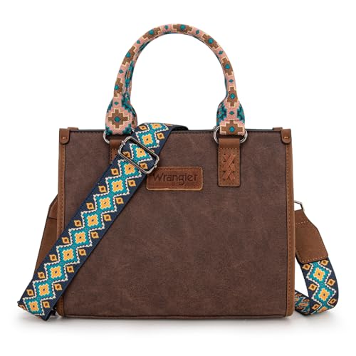 Image of Montana West Wrangler Tote Bag for Women Aztec Western Retro Purse Top Handle Handbags