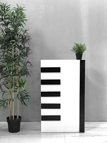 Mesa de Oficina Mostradores para Tiendas o Recepción Mueble Blanco con Rayas...
