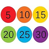 4' Carpet Spots Markers, Hotpai 30 Pack Sitting Classroom Floor Mark Spots, 6 Colors Rug Circles Marker Hook Dots with Numbers 1-30 for Preschool, Kindergarten, Elementary Teachers Kids Educate