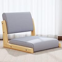 Comfortabele stoel met houten vloer, Japanse Tatami-stoel S-vorm Ergonomisch ontwerp met zachte dikke vulling