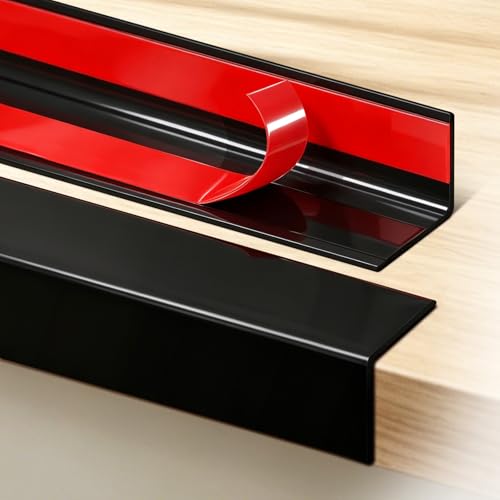 Kikerike 1.6 Inch x 10 Feet Wall Corner Protector Peel and Stick Corner Trim Molding Strip Self Adhesive wall Edge Protectors Guards for Edge Ceiling Black