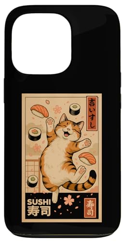 Sushi Cat Kawaii Japanese �X�}�z�P�[�X iPhone 13 Pro �p